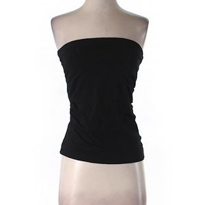 SUNDRY Faux Wrap Black Tube Top
